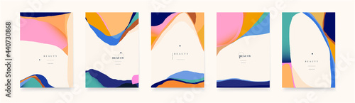 Trendy abstract geometric backgrounds. Cute modern templates for your design.