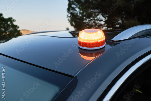 Emergency light for damaged vehicles (luminous beacon V16)  dgt, mandatory to replace by triangles.