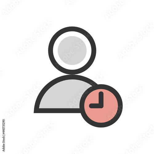User filled outline icon.
