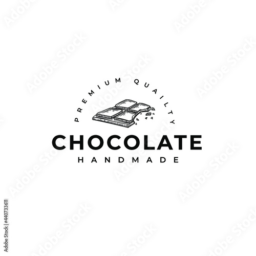 Chocolate Handmade Logo Vector Illustration Template Icon 