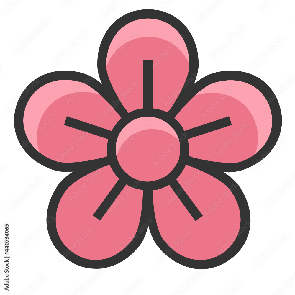 flower line color icon