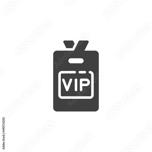 Vip member badge vector icon