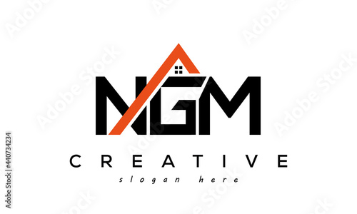 initial NGM letters real estate construction logo vector	 photo