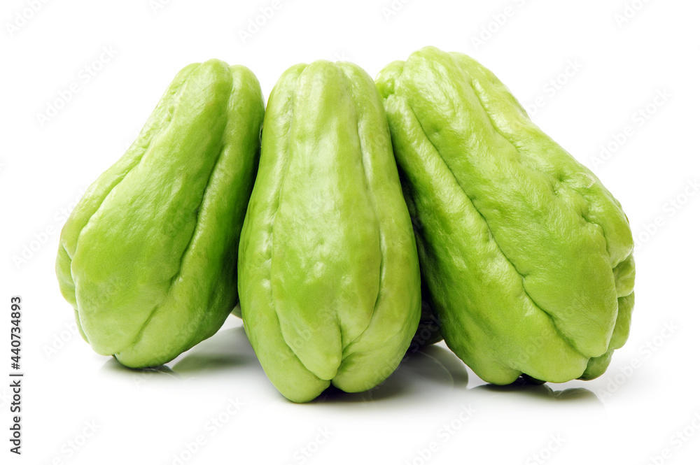 Chayote on white background Chayote on white background