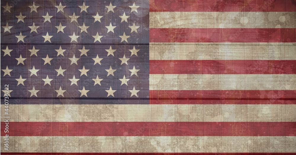 Composition of american flag with stars and stripes Composition of american flag with stars and stripes