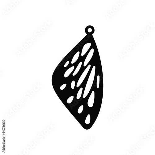 beautiful butterfly earrings vector illustration design