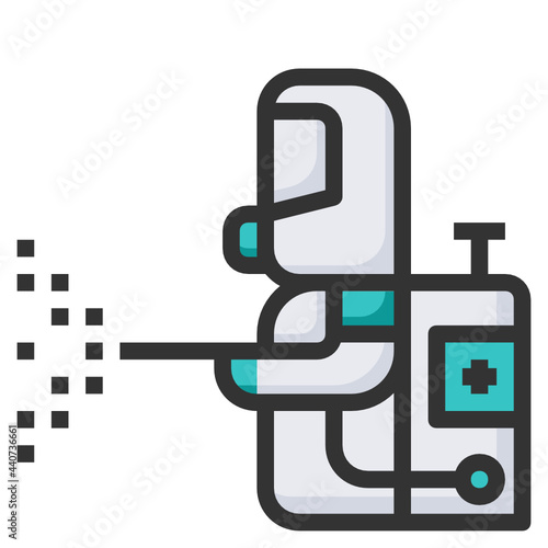 disinfectant line color icon