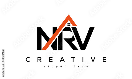 initial NRV letters real estate construction logo vector	
 photo