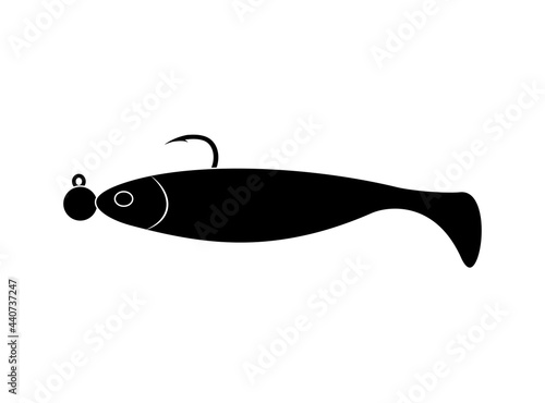 Fishing jig lure icon, vector illustration