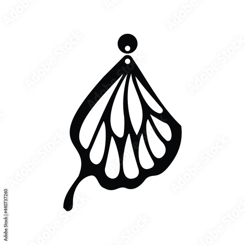 wings butterfly earring jewerly vector illustration design