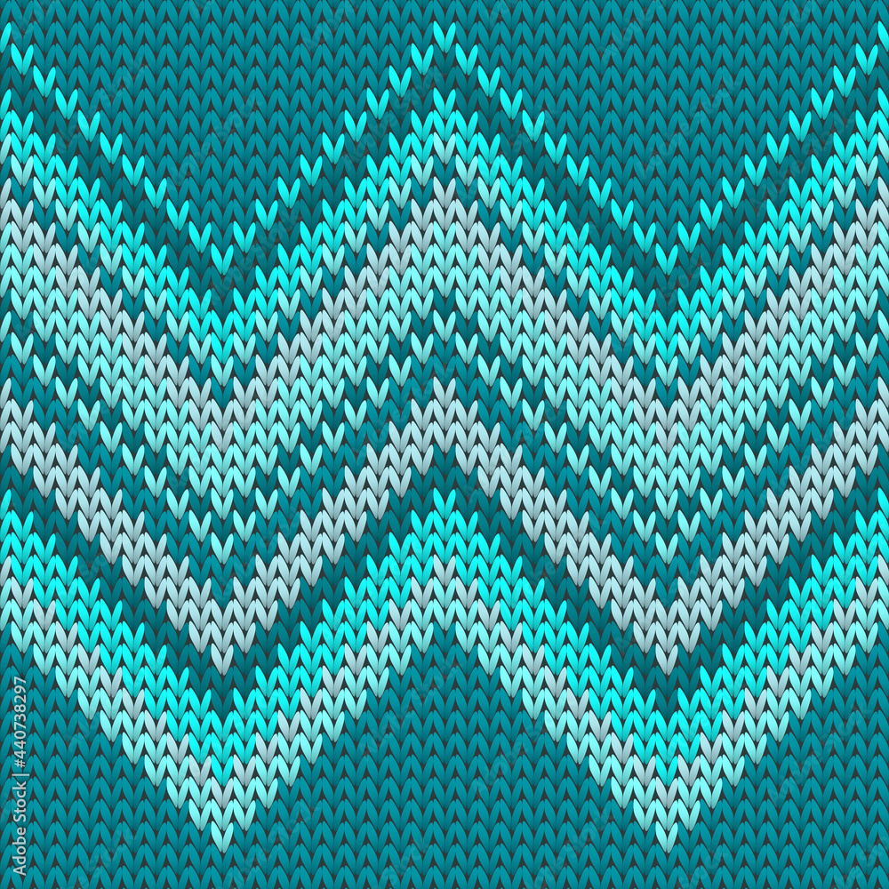 Obraz premium Vintage zig zal lines christmas knit geometric