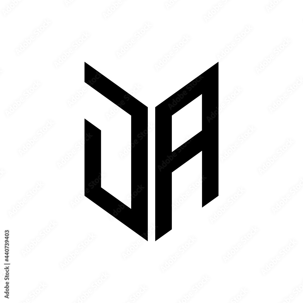 initial letters monogram logo black JA initial letters monogram logo black JA
