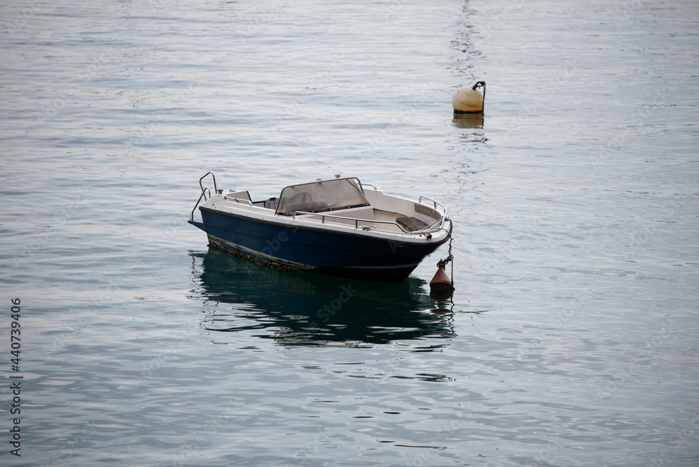 boats moored in the water