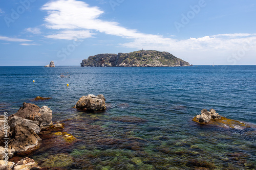 Beautiful seascape in Spanish Costa Brava near small town L Estartit photo