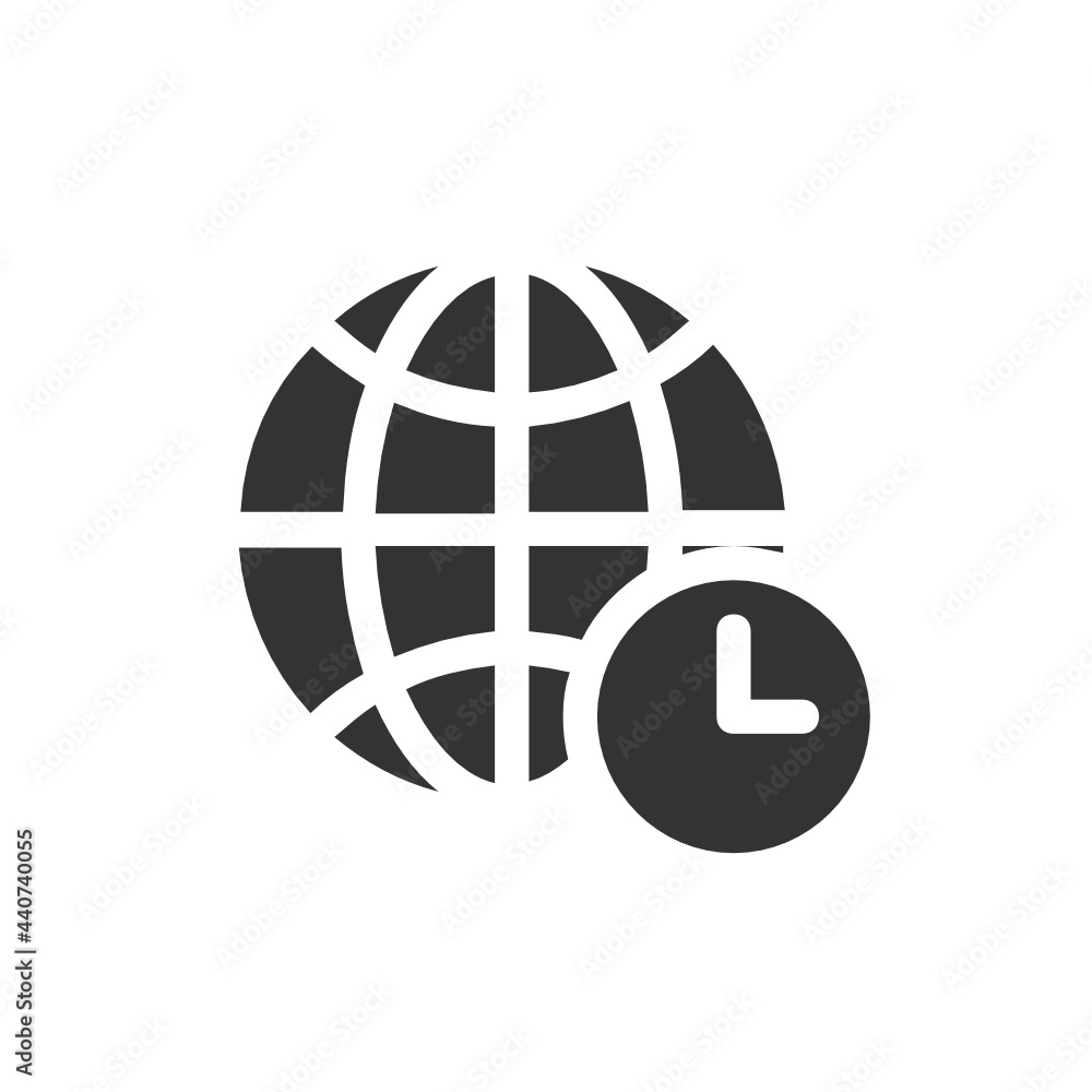 World time solid icon.