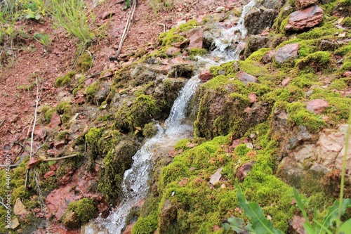 waterfall in the mountains