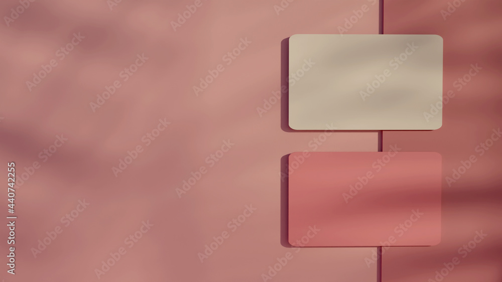 Business card pink mockup 3d rendering Business card pink mockup 3d rendering