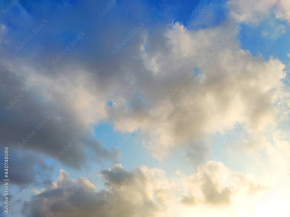 blue sky with clouds