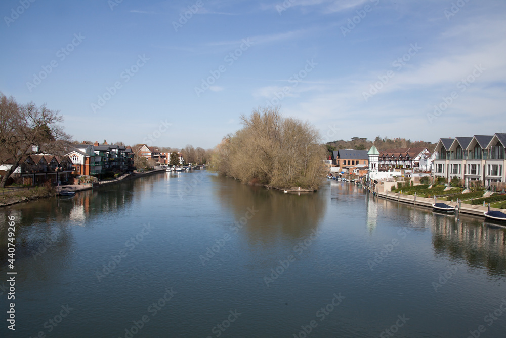 Views of the Thames River at Maidenhead in Berkshire in the UK