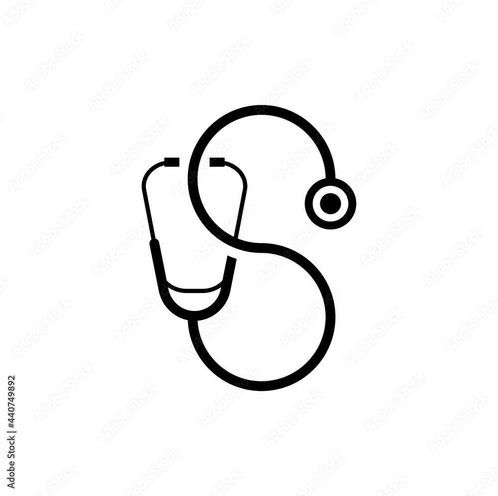Initial S stethoscope logo design inspiration Stock Vector | Adobe Stock
