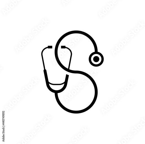 Initial S stethoscope logo design inspiration