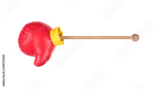 toy boxing glove isolated on white background