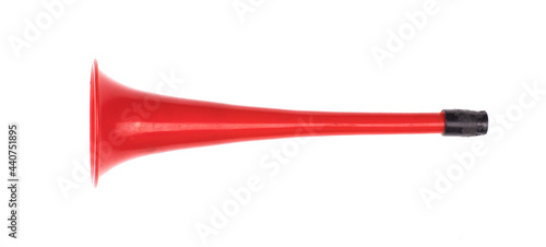 red sound horn isolated on white background