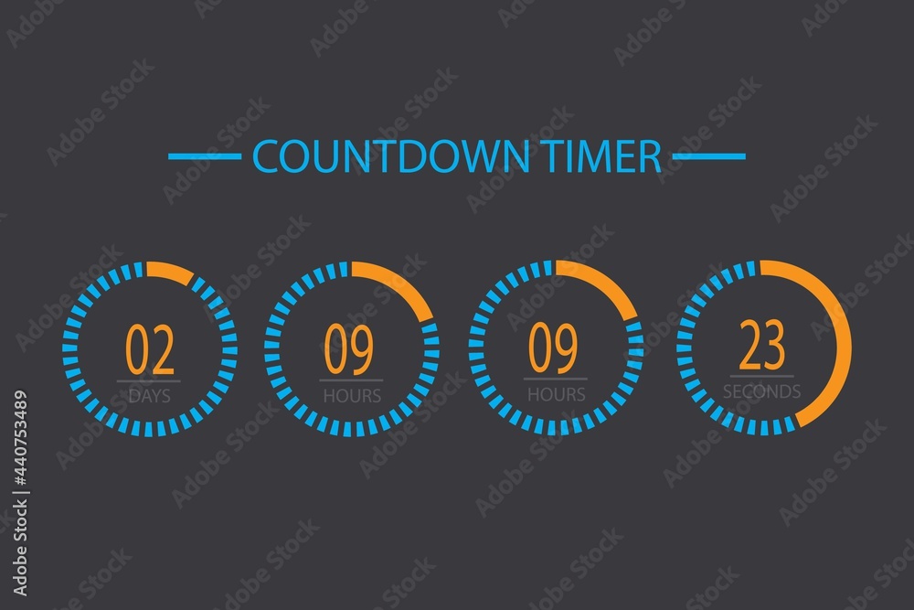 Fototapeta premium countdown vector icon illustration sign