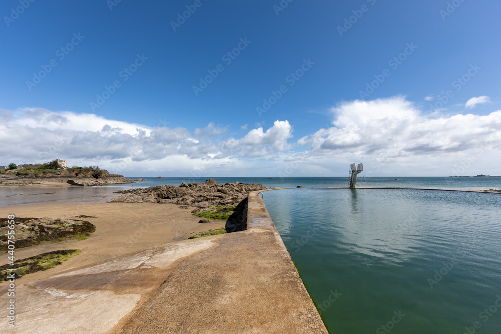 Sea pool of Saint-Quay-Portrieux, Cotes d'Armor, Brittany, France
