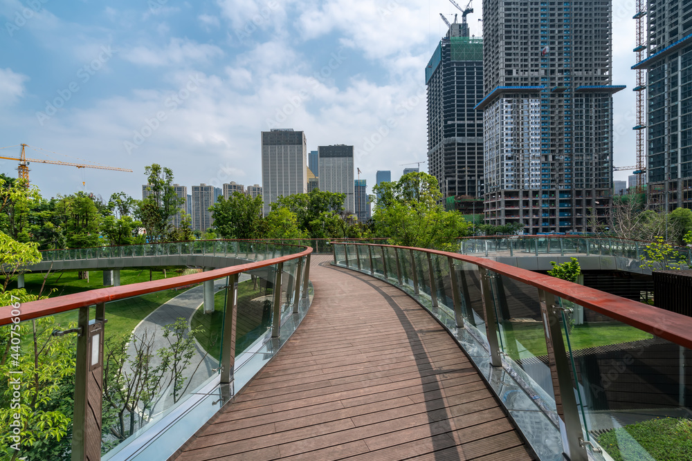 Architectural Landscape Street View of Chengdu Financial Center, Sichuan Architectural Landscape Street View of Chengdu Financial Center, Sichuan