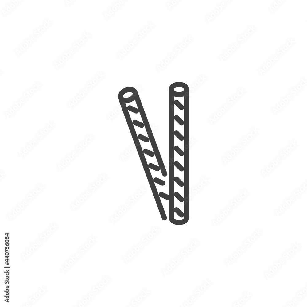Pretzel sticks line icon Pretzel sticks line icon