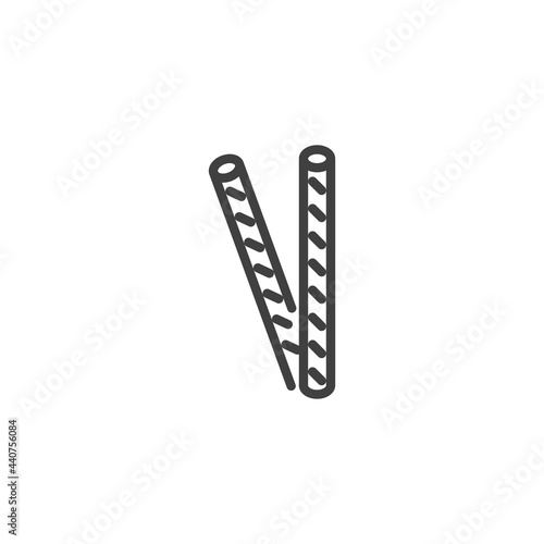 Pretzel sticks line icon