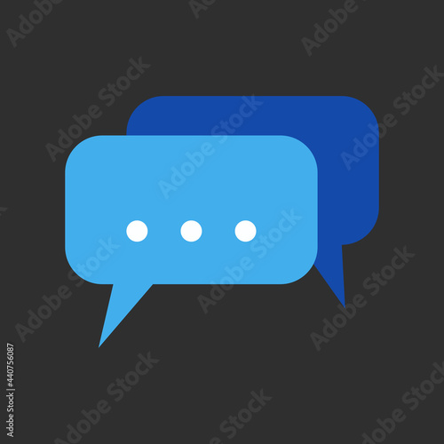 Vector illustration of blue chat symbol.