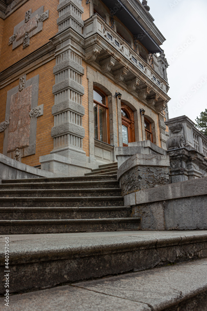 Palace staircase, stone staircase, palace facade