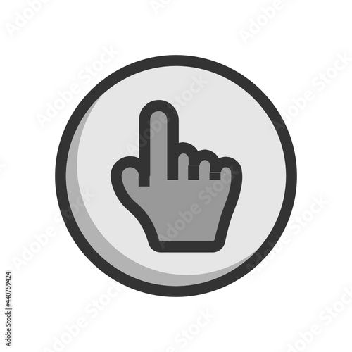 Click Cursor filled outline icon