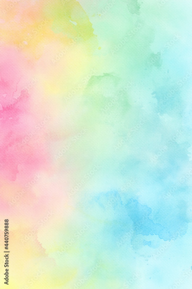 Rainbow Pastel Ombre Digital Paper Watercolor, Gradient Watercolor Background