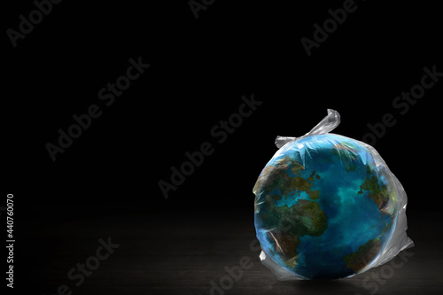 Fototapeta Naklejka Na Ścianę i Meble -  Planet earth in a plastic