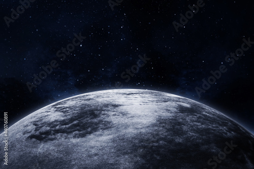 Fototapeta Naklejka Na Ścianę i Meble -  Full moon in the space