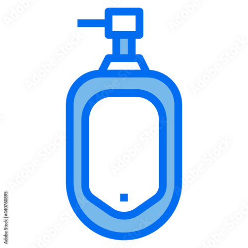 Bathroom blue line icon