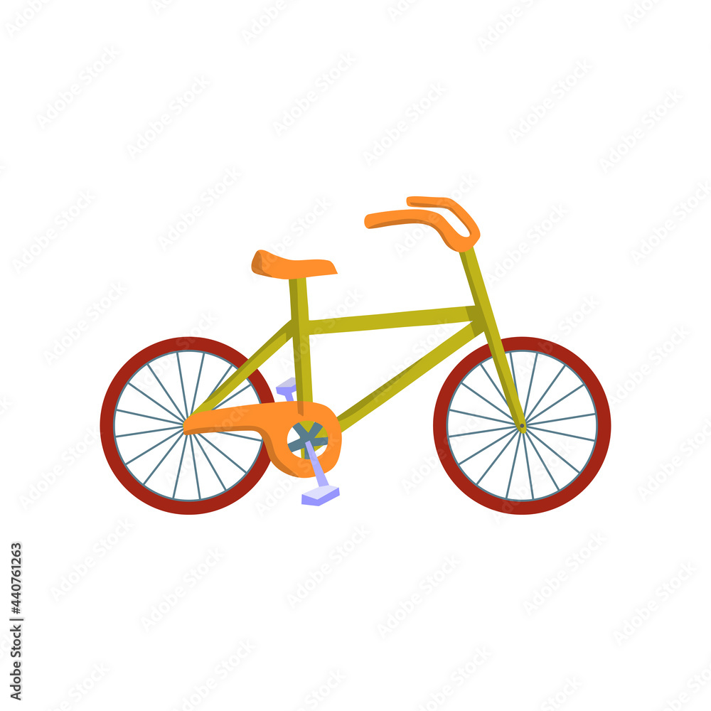 Fototapeta premium Bicycle transport, flat icon design vector illustration
