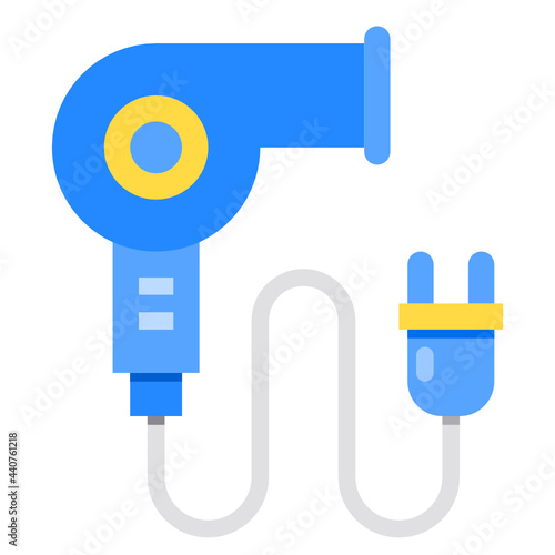 hairdryer flat icon