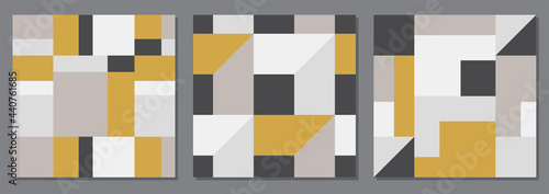 Trendy minimalist seamless pattern with abstract creative geometric composition