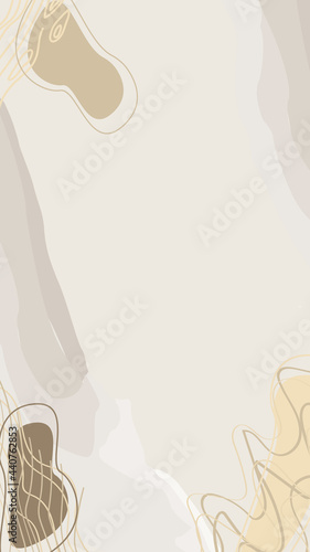 Vector abstract background in beige tones for invitations, business cards, stories background, stories template