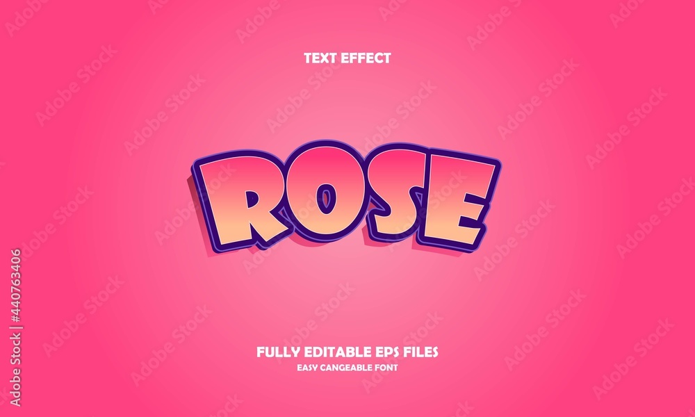 modern text effect rose editable vector illustration modern text effect rose editable vector illustration