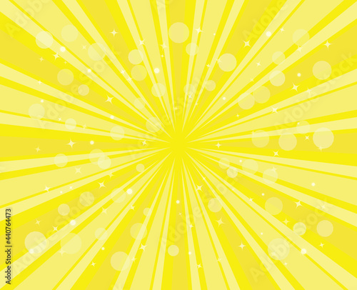 Background illustration of radiant and glitter extending from the center.