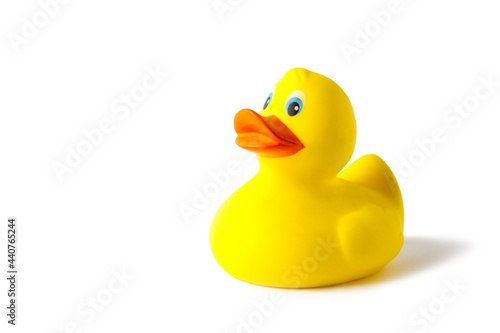 duckling children's toy on a white background