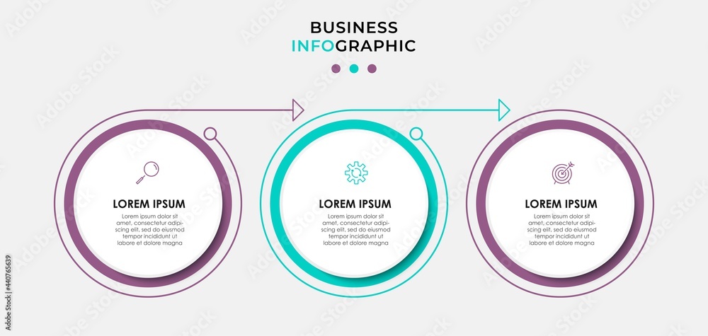 Business Infographic design template Vector with icons and 3 options or steps. Can be used for process diagram, presentations, workflow layout, banner, flow chart, info graph Business Infographic design template Vector with icons and 3 options or steps. Can be used for process diagram, presentations, workflow layout, banner, flow chart, info graph