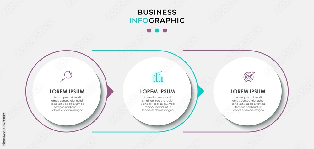 Business Infographic design template Vector with icons and 3 options or steps. Can be used for process diagram, presentations, workflow layout, banner, flow chart, info graph Business Infographic design template Vector with icons and 3 options or steps. Can be used for process diagram, presentations, workflow layout, banner, flow chart, info graph