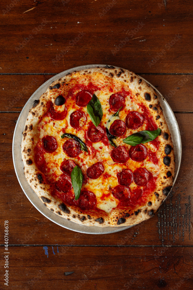 pizza with salami pizza with salami