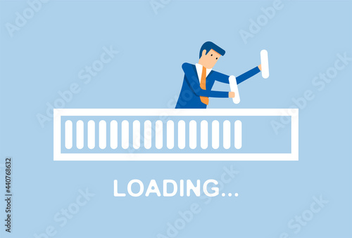 Loading bar almost complete with business